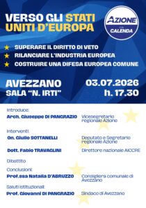 Incontro pubblico di Azione ad Avezzano "Verso gli Stati Uniti d'Europa"