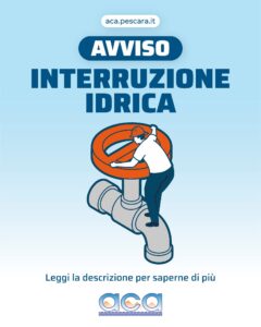 Lavori dell'Aca a Pescara: oggi pomeriggio mancherà l'acqua in centro