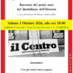 Sabato pomeriggio 3 ottobre la presentazione del libro "Quei ragazzi del Centro" all'Aquila