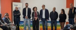 Un'immagine della cerimonia di accoglienza dei volontari allo Spazio Mincio di Montesilvano