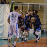 Un'immagine di una partita dell'Abba Pineto in serie A2 maschile di pallavolo