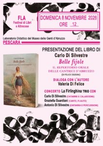 Un'immagine della locandina dedicata alla partecipazione di Carlo Di Silvestre al FLA di Pescara
