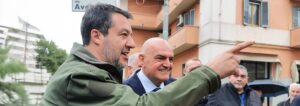 Un'immagine di repertorio di Matteo Salvini con Mario Colantonio