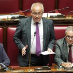 Un'immagine del deputato rosetano di Azione Giulio Sottanelli che ricorda la figura di Francesco Grue